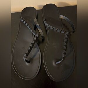 Black Studded Women's Sandals